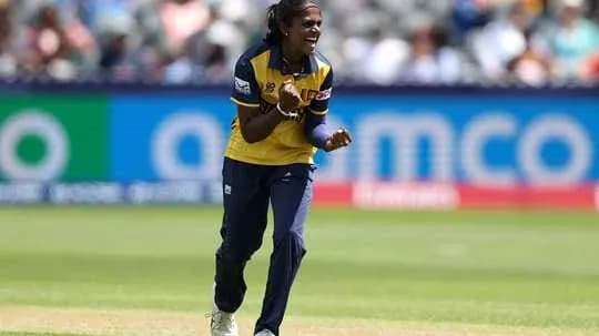 Bowler celebrating a wicket during cricket match