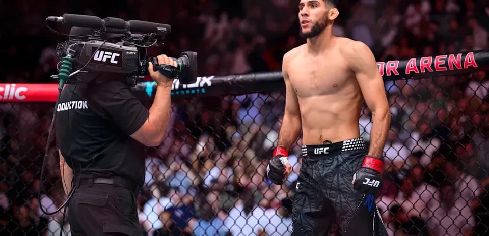 Fighter standing in octagon during UFC event