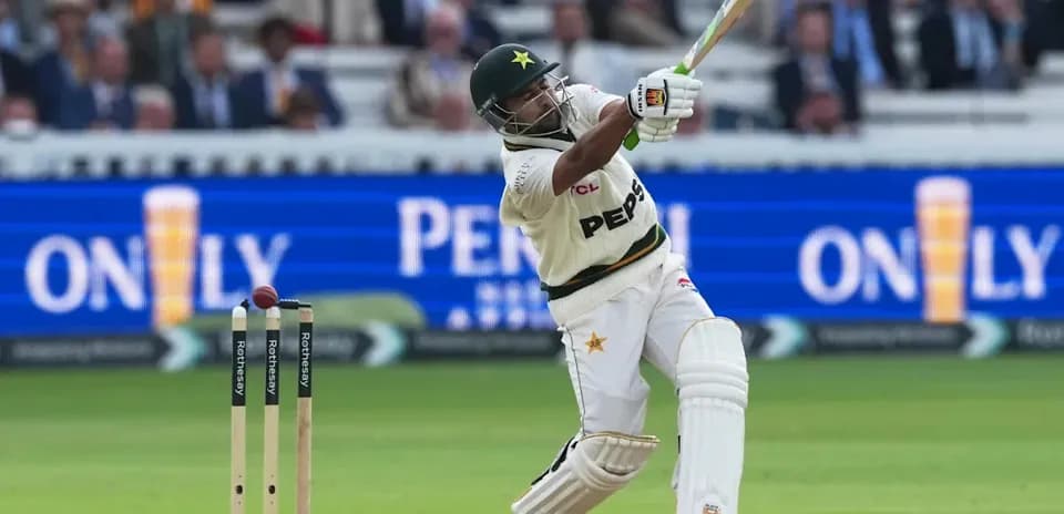Batsman playing a shot during cricket match