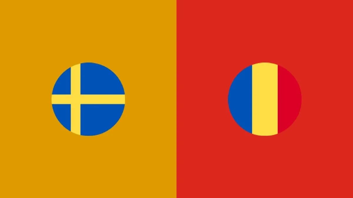 Flags of Sweden and Romania in circular designs