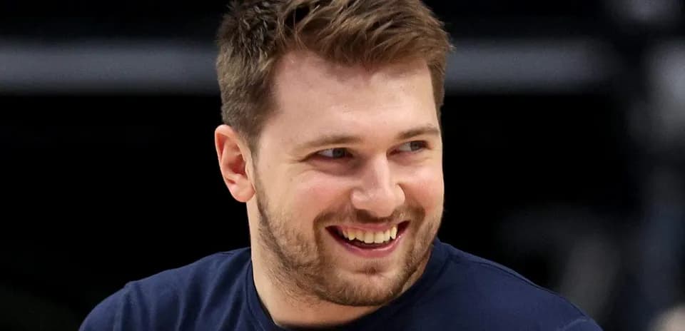 Player smiling during warm-up before game