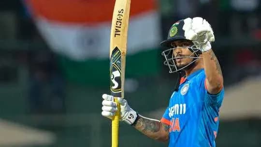 Batsman celebrating after scoring runs during match