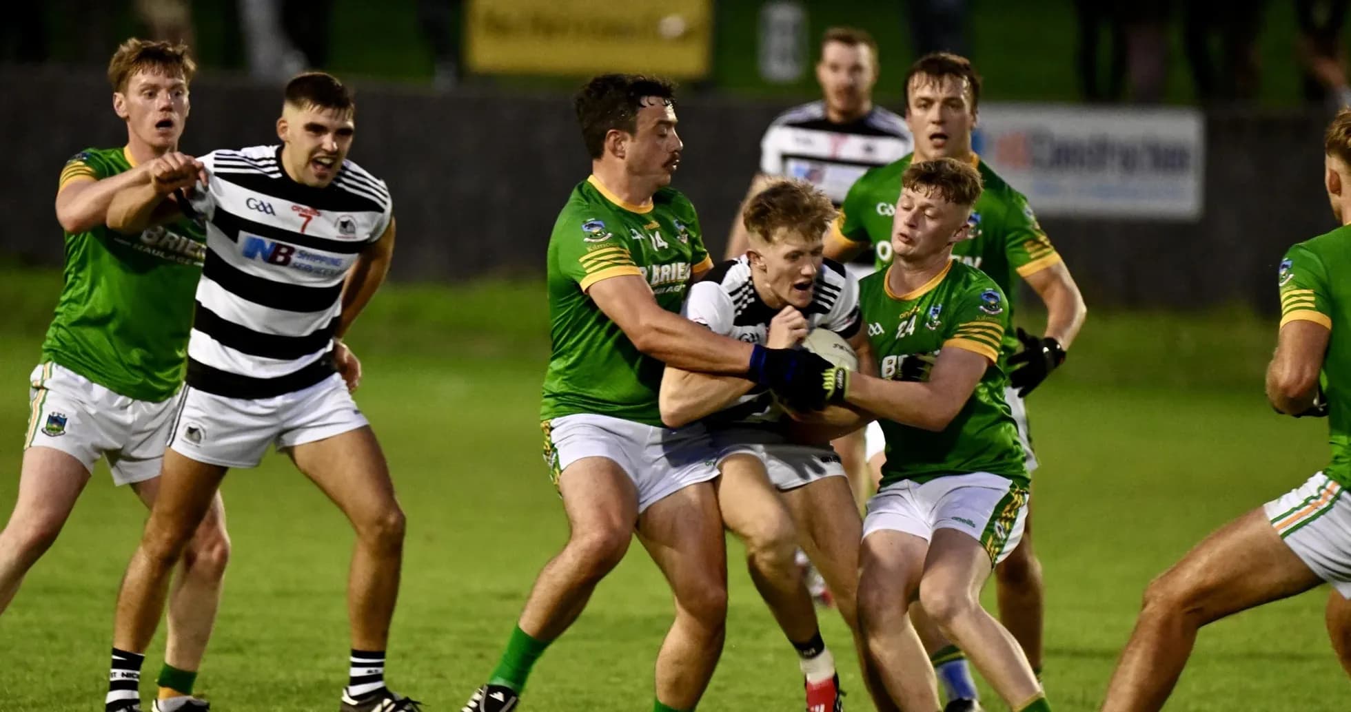 Players in a competitive struggle for the ball