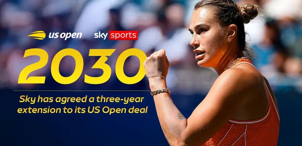 Player celebrating during a US Open match