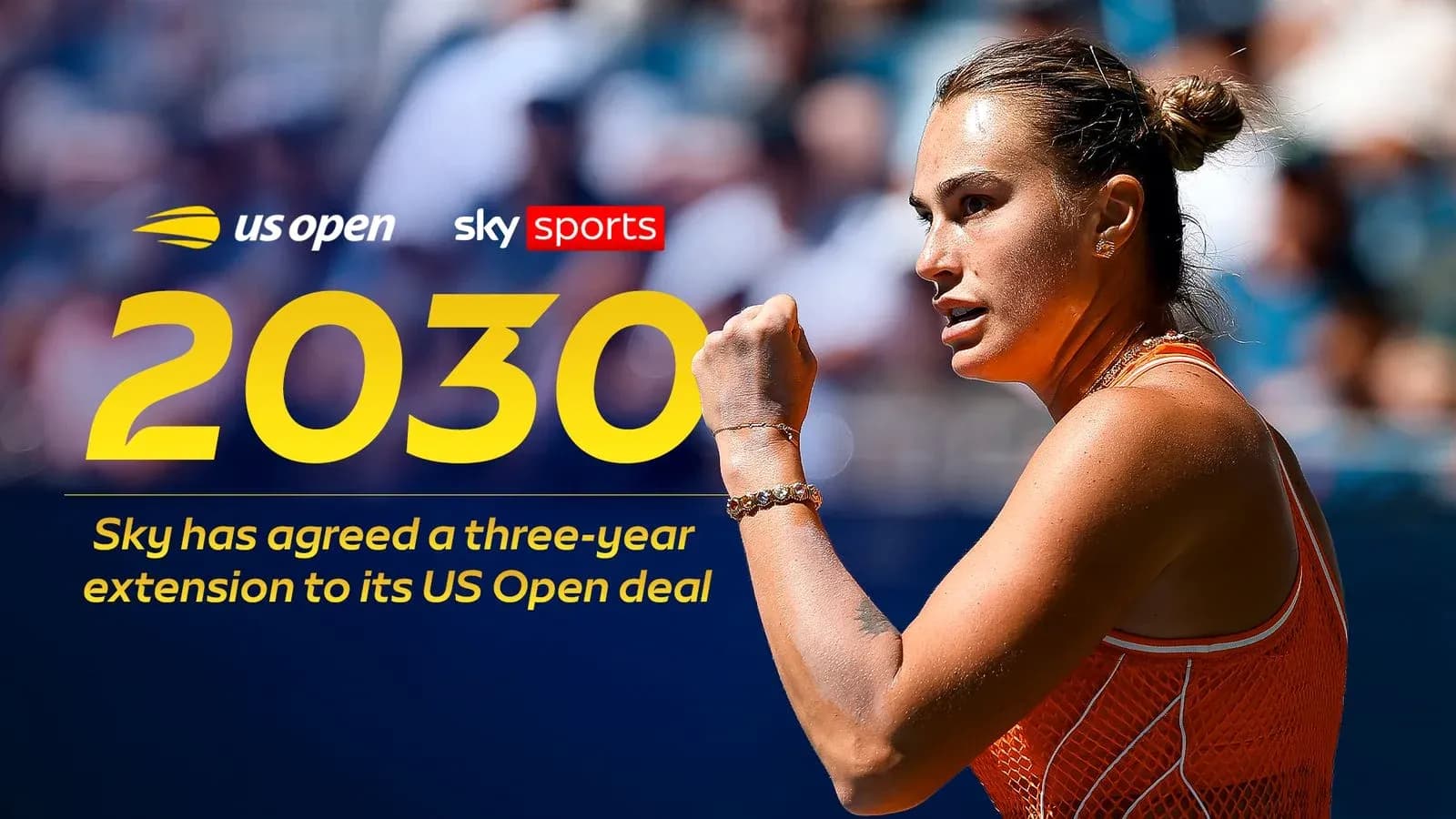 Player celebrating during a US Open match