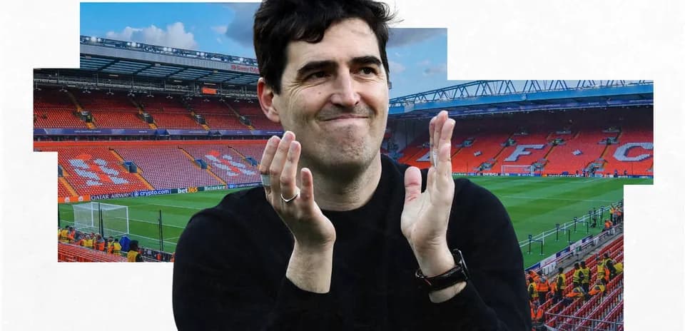 Man applauding in empty football stadium