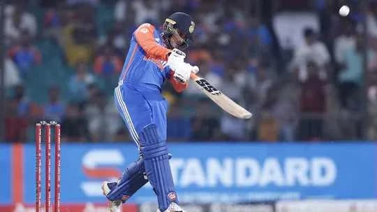 Batsman hitting the ball during a cricket match