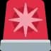 Red star symbol with eight points