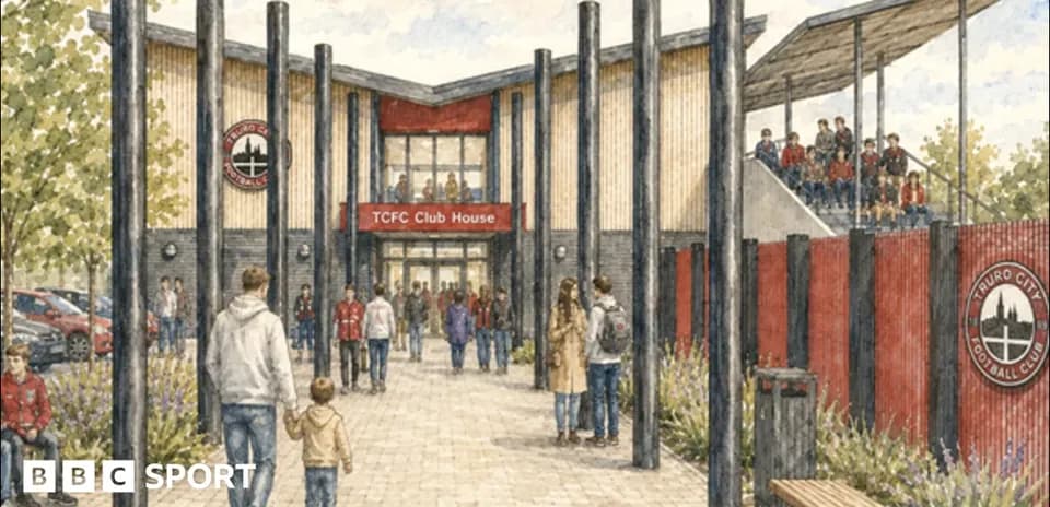 Illustration of TCFC Club House entrance with visitors