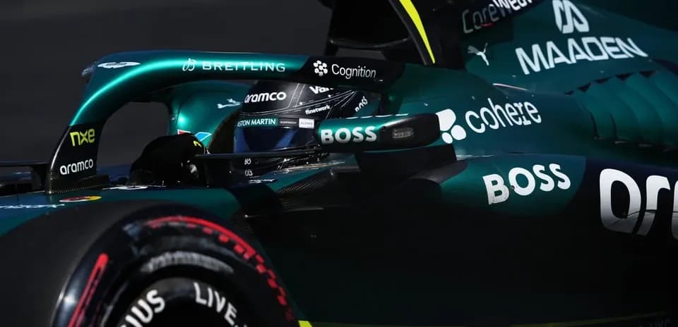 Aston Martin F1 car during a race session