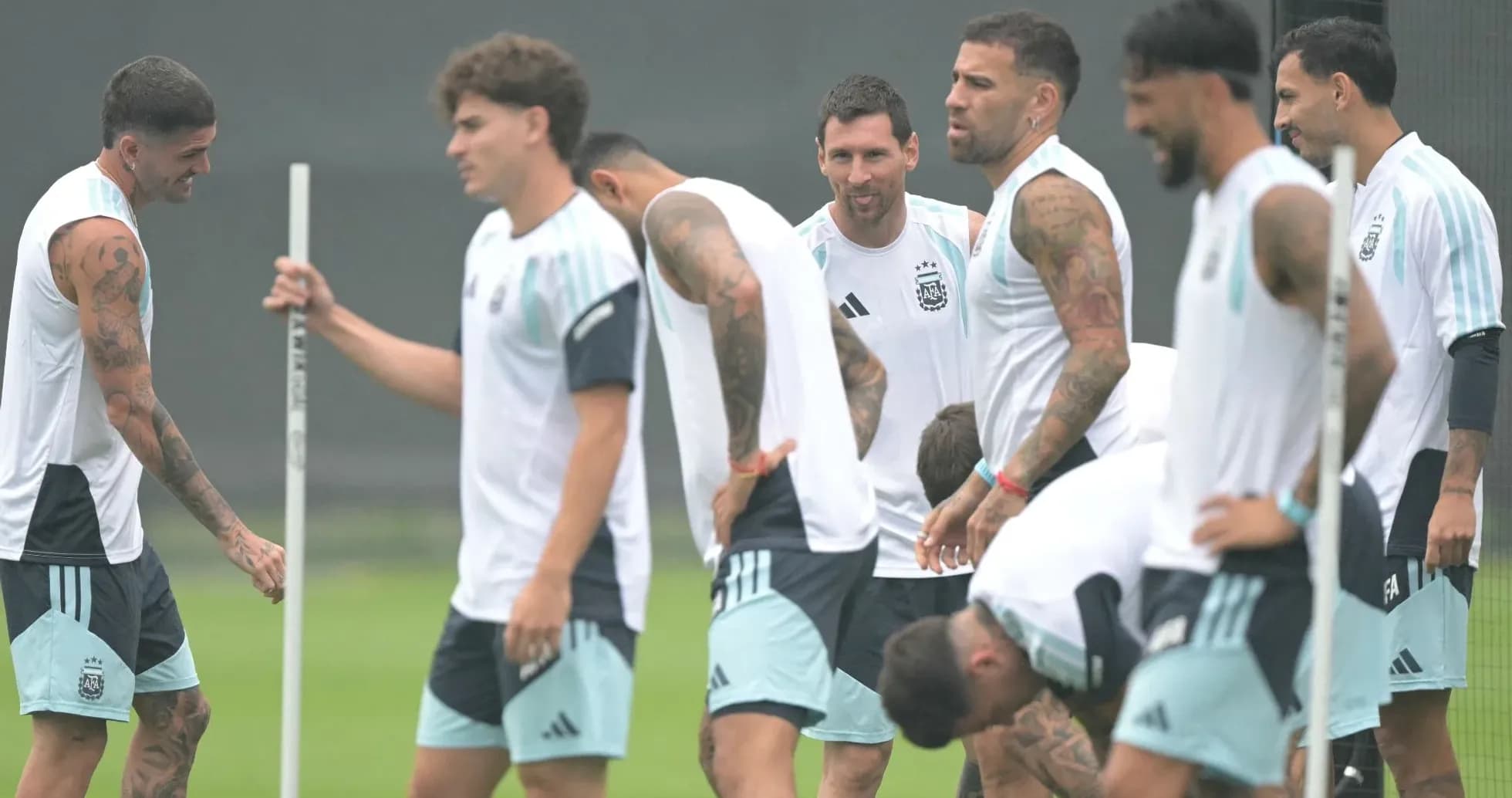 Argentina team training session with players engaged