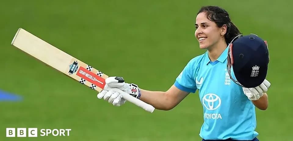 Batter celebrating after scoring a century in cricket