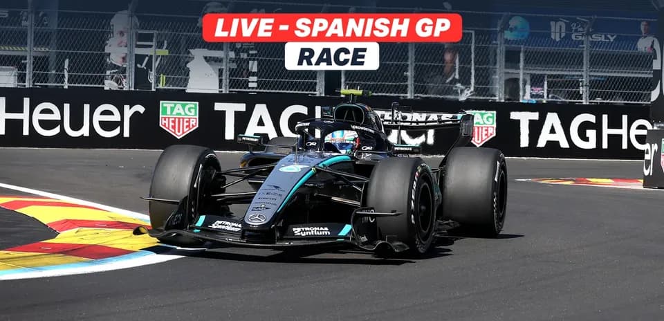 Formula 1 car racing at Spanish Grand Prix