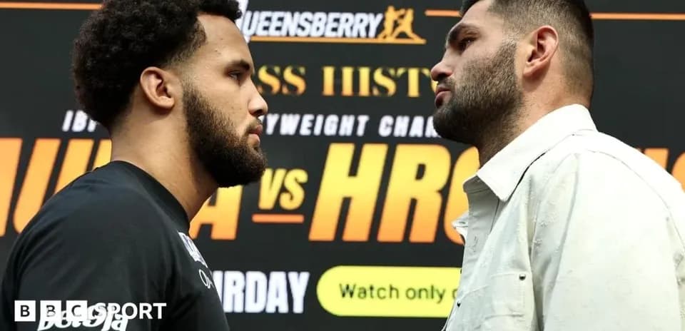 Two boxers face off at press conference event