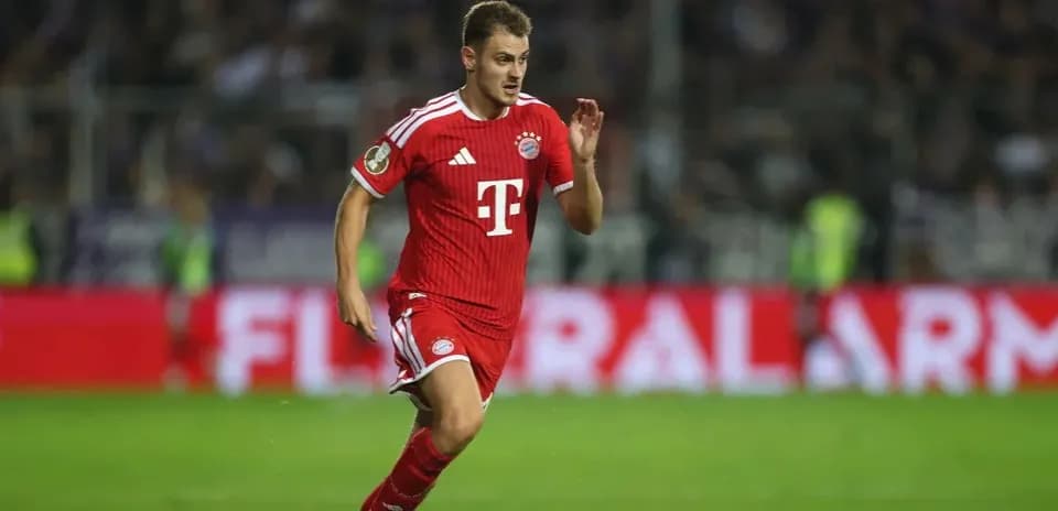 Player running on the field during a match