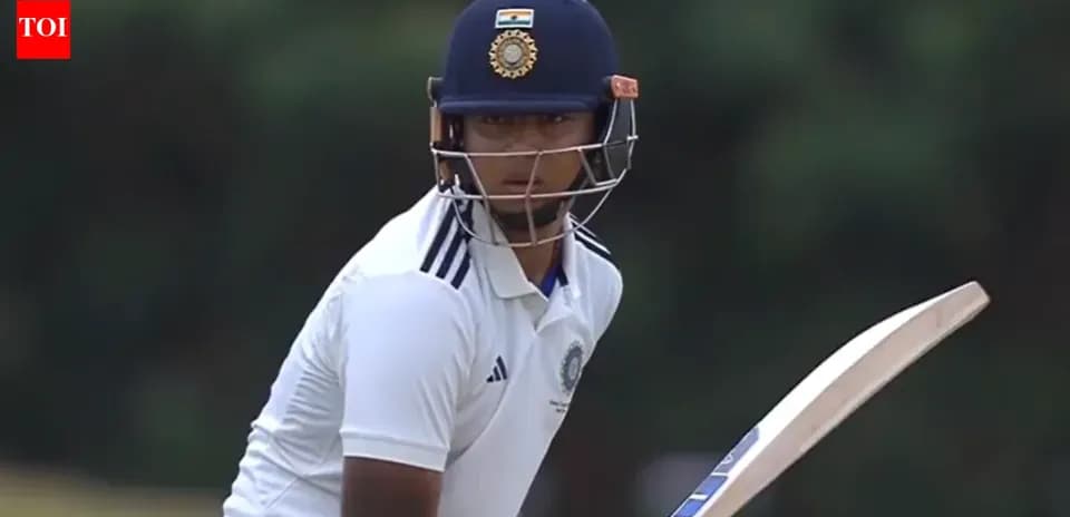 Batsman preparing to face a delivery on field