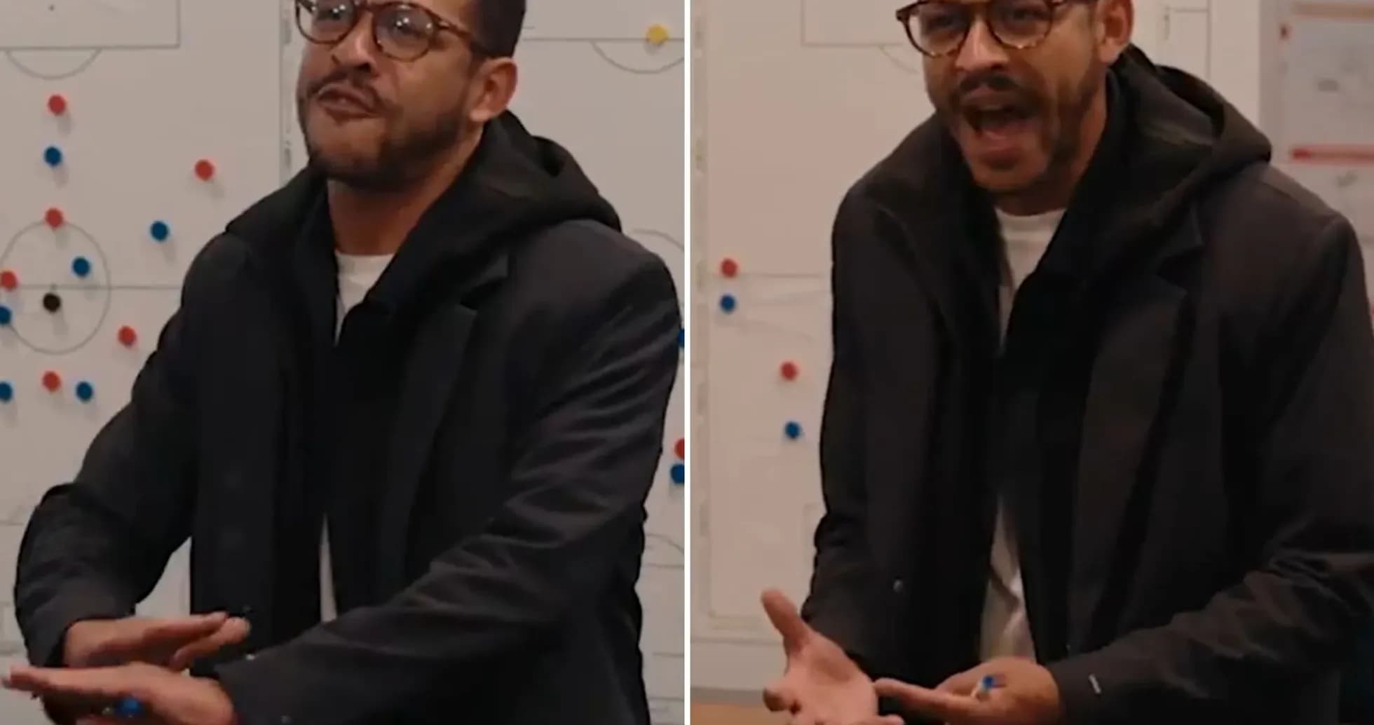 Coach explaining strategy at tactical board
