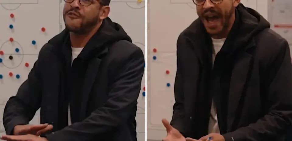 Coach explaining strategy at tactical board