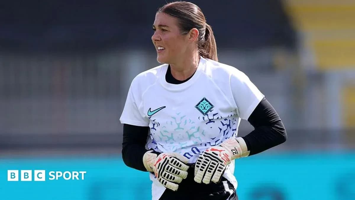 Goalkeeper warming up during training session