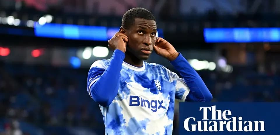 Player adjusting his headphones before match