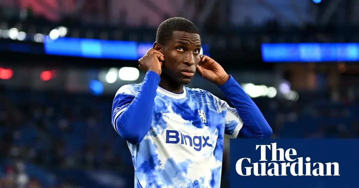 Player adjusting his headphones before match