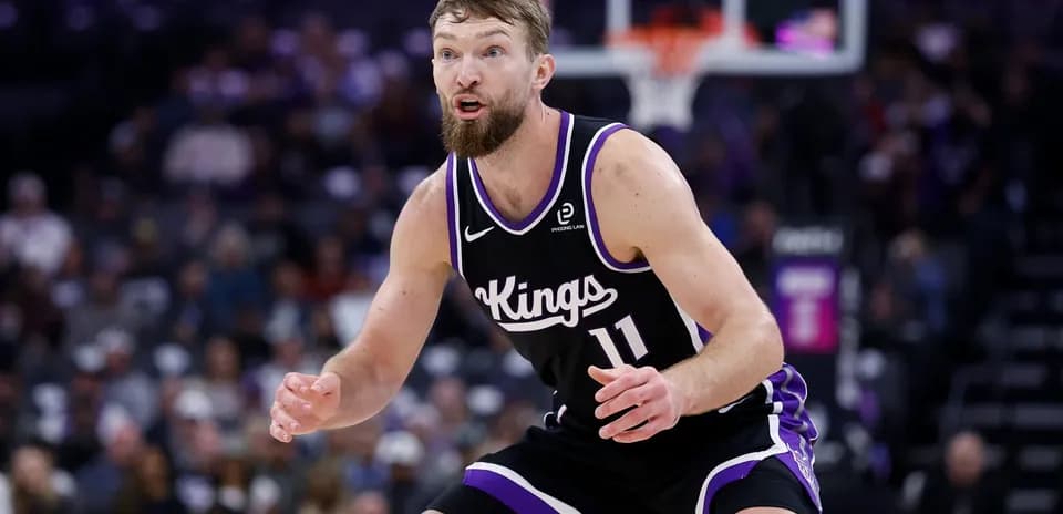 Player on defense during a basketball game
