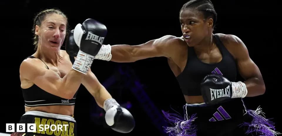 Boxers exchanging punches in the ring during match