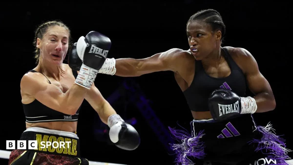 Boxers exchanging punches in the ring during match