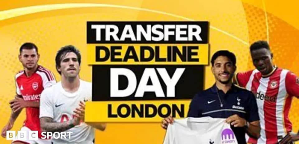 Transfer Deadline Day graphic featuring multiple players