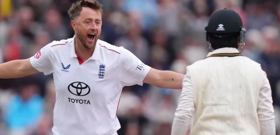 Bowler celebrating wicket during cricket match