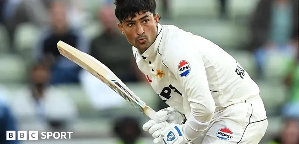 Batsman preparing to hit ball during cricket match