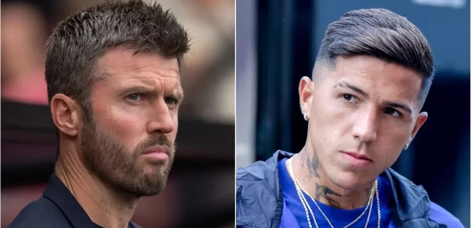 Two men with short hairstyles, serious expressions
