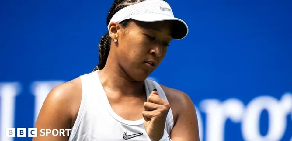 Tennis player celebrating during a match