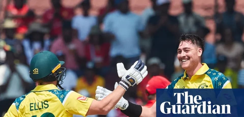Australian players celebrating during cricket match