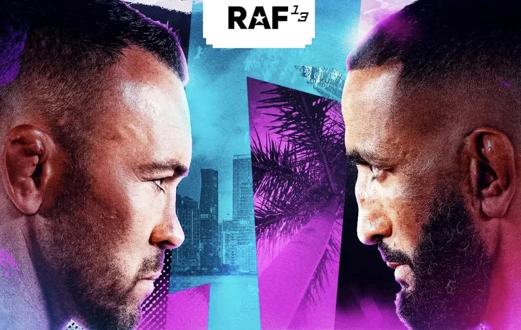 Two fighters facing each other with city backdrop
