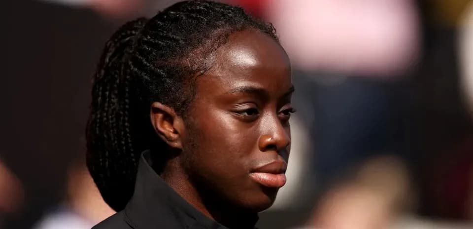 Athlete with braids at sporting event