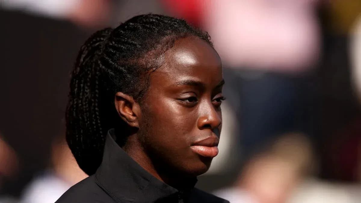 Athlete with braids at sporting event