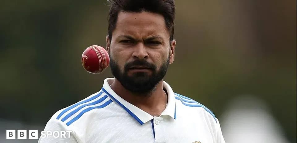 Bowler preparing to bowl cricket ball during practice