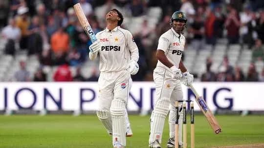 Pakistani batsman celebrating after scoring runs