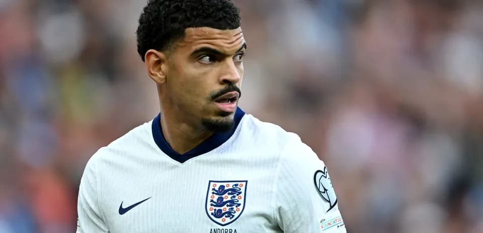 Football player in England kit during match