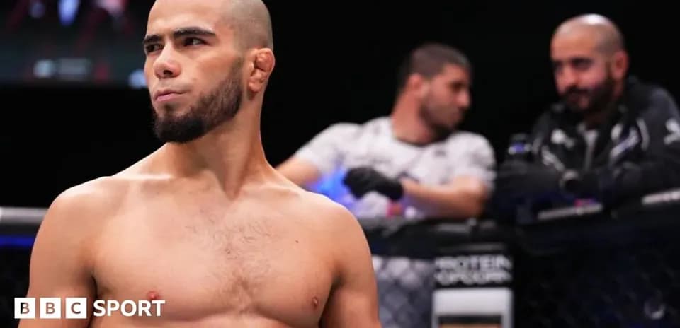 MMA fighter in the cage before a match