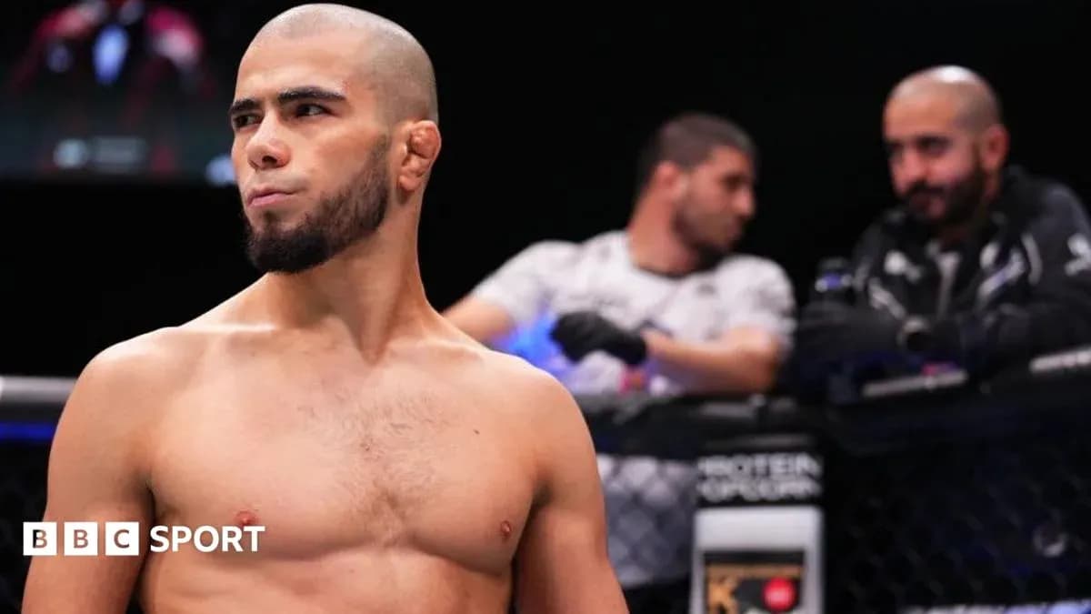 MMA fighter in the cage before a match