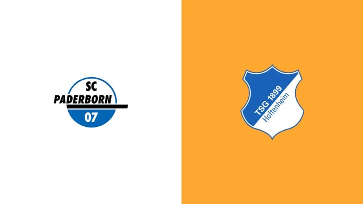 Logos of SC Paderborn and TSG Hoffenheim Logos of SC Paderborn and TSG Hoffenheim