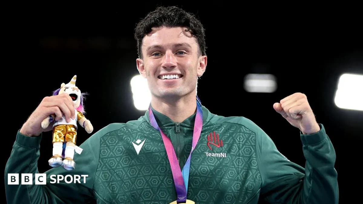 Athlete celebrating with medal and toy after victory Athlete celebrating with medal and toy after victory