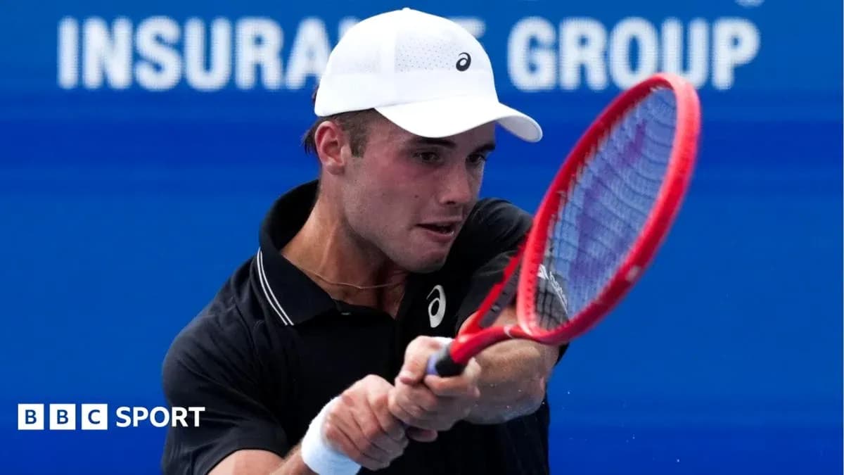 Tennis player hitting a forehand shot during match Tennis player hitting a forehand shot during match