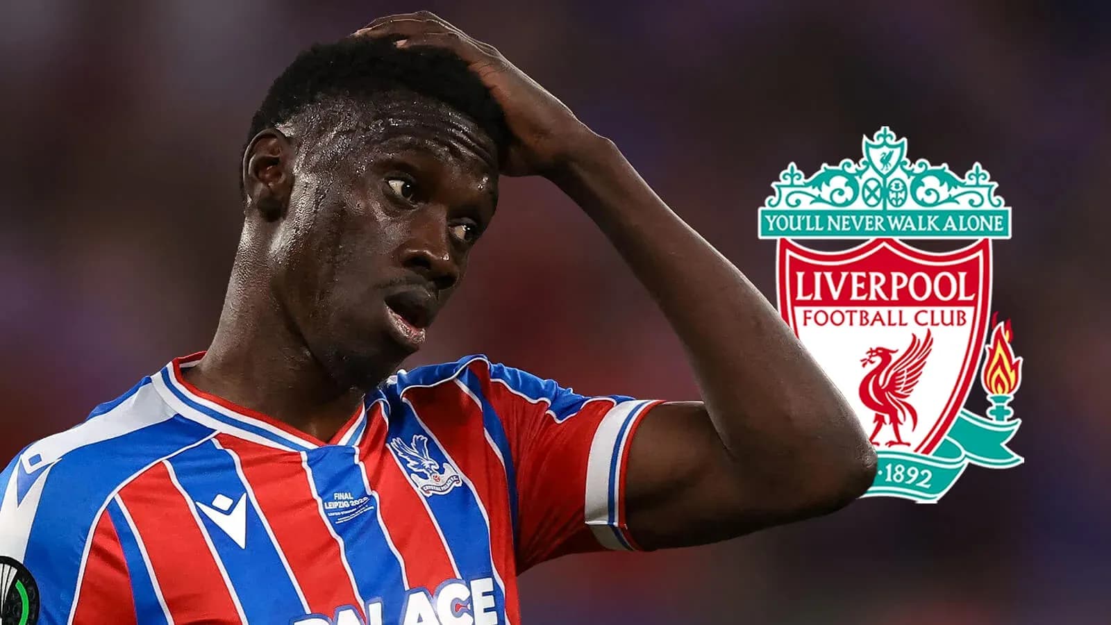 Crystal Palace player looking concerned during match Crystal Palace player looking concerned during match