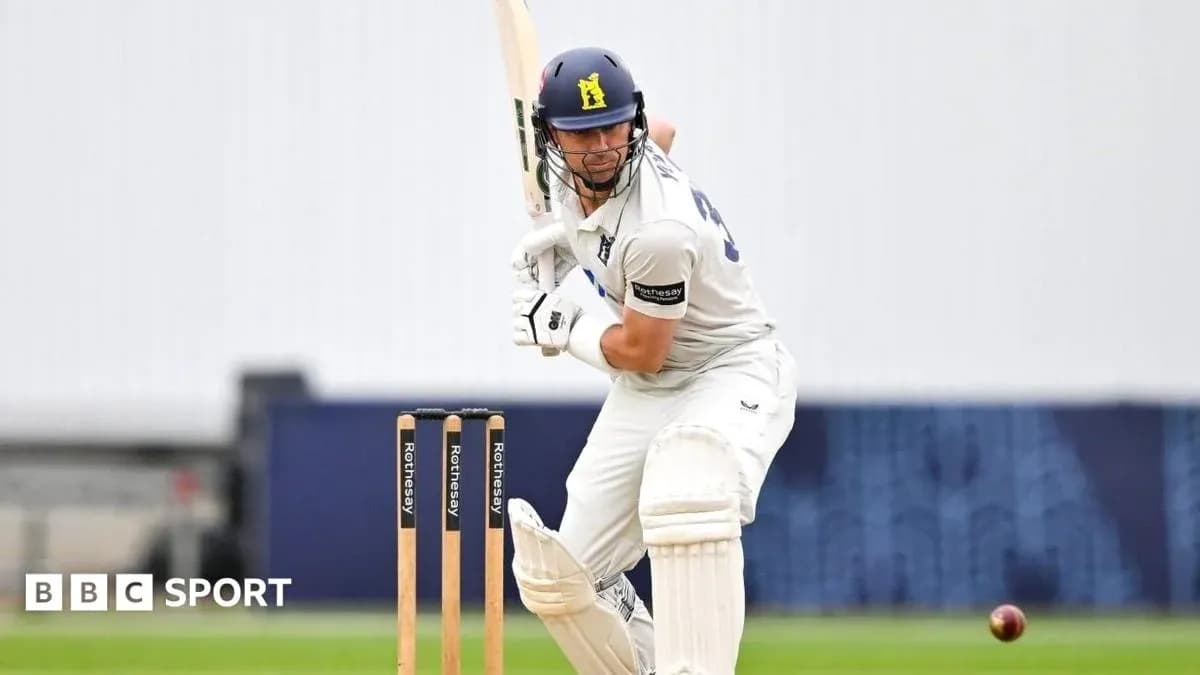 Batsman preparing to hit ball during cricket match Batsman preparing to hit ball during cricket match