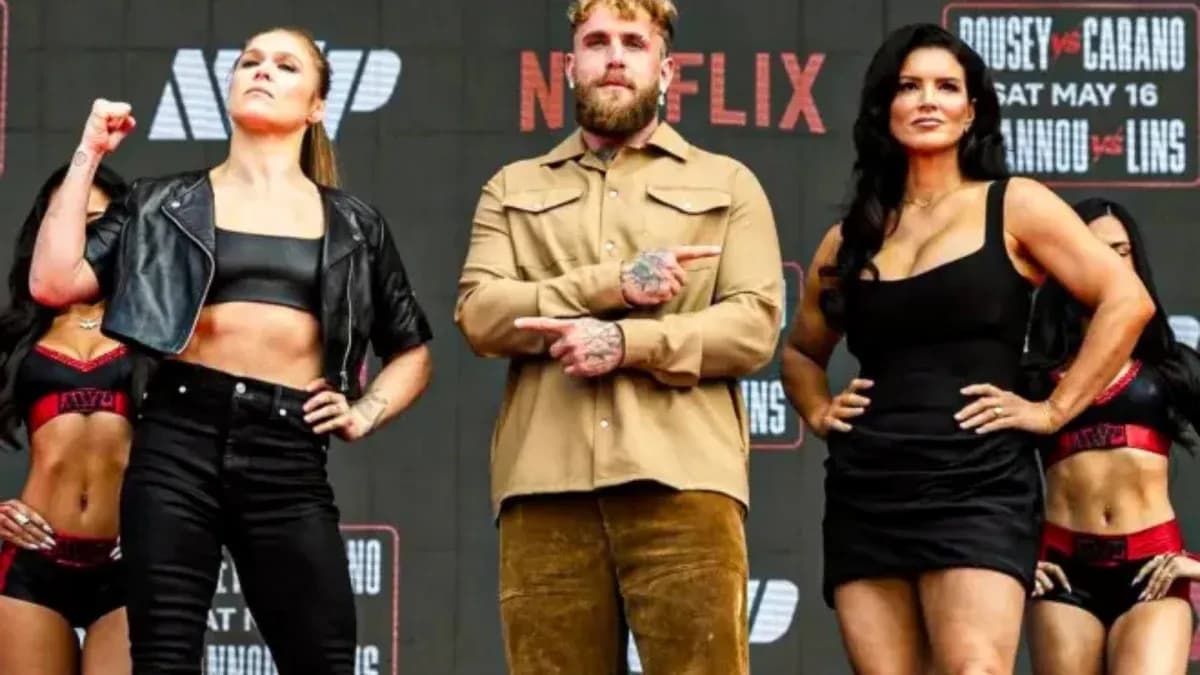 Ronda Rousey and Gina Carano at promotional event Ronda Rousey and Gina Carano at promotional event