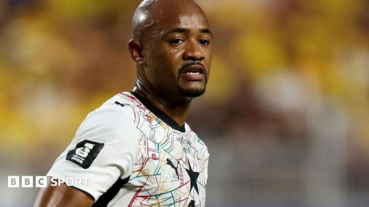 Player in Ghana jersey during a match Player in Ghana jersey during a match