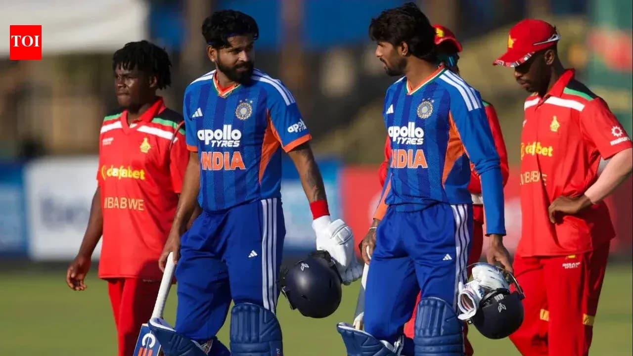 Indian cricket players walking off the field Indian cricket players walking off the field